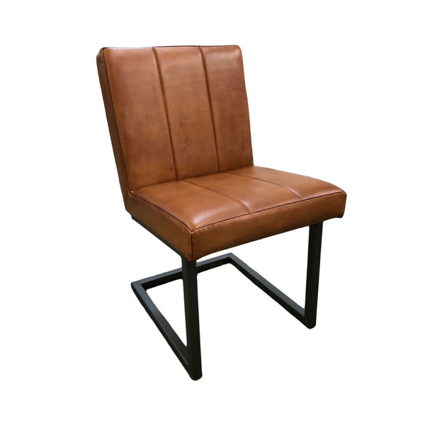 Leather dining chair without armrests | Model FLEET OHIO